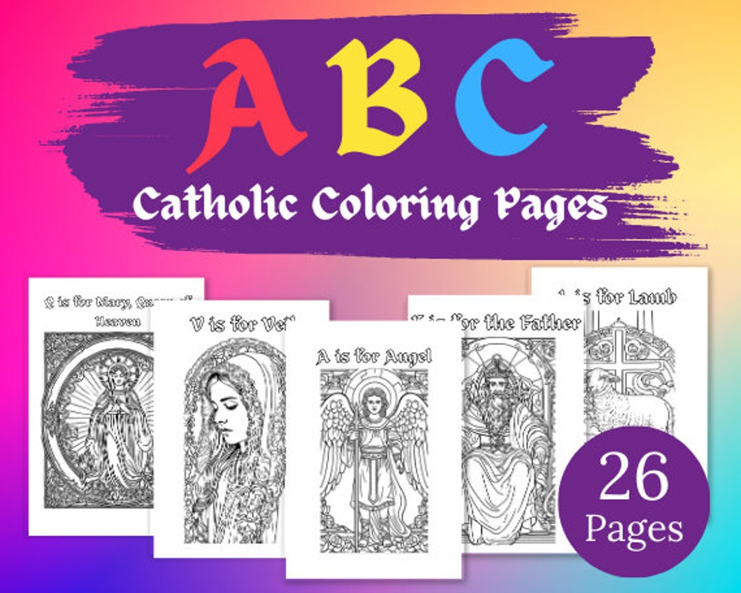 Catholic Coloring Pages Catholic Coloring Pages for Kids - Etsy