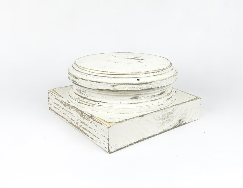 Farmhouse Pedestal Candle Holder Riser Home Accent Etsy