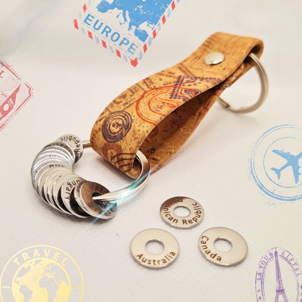 Keychain - Passport Edition + Country Rings