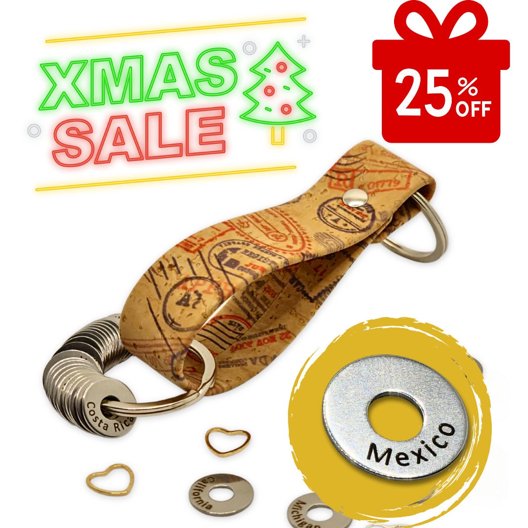 Travel Keychain the Best Gift for Travelers Country Rings Etsy