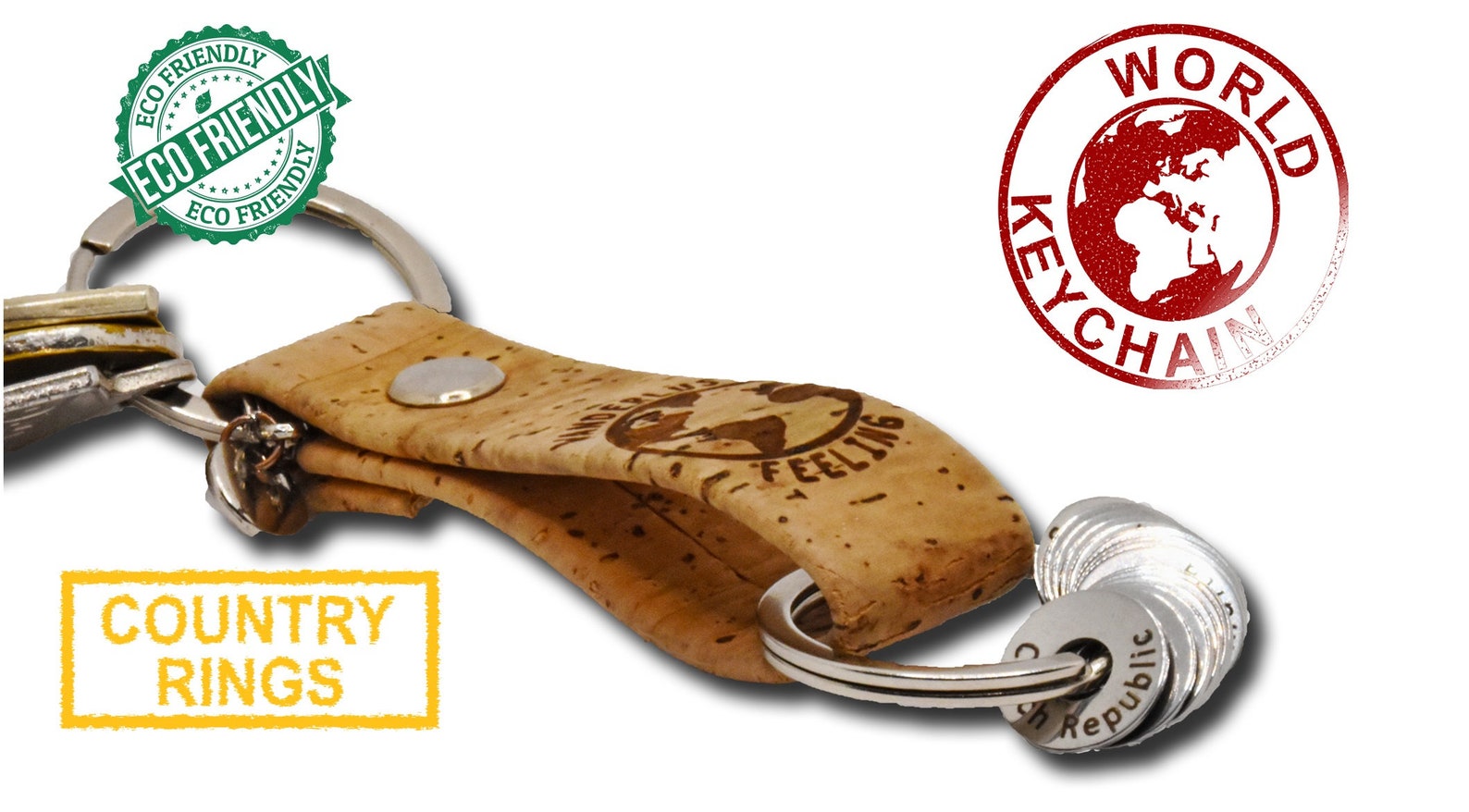 World Keychain Country Rings Bundle Etsy