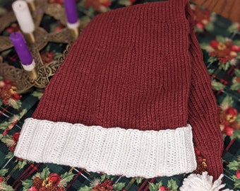 Fit Me Santa Hat **Knitting Pattern**