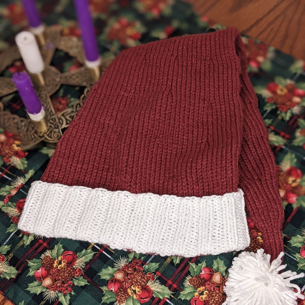 Fit Me Santa Hat **Knitting Pattern**