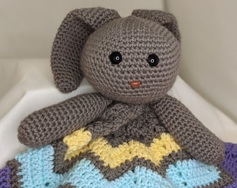 Lisa Bunny Lovey Blanket **CROCHET PATTERN**