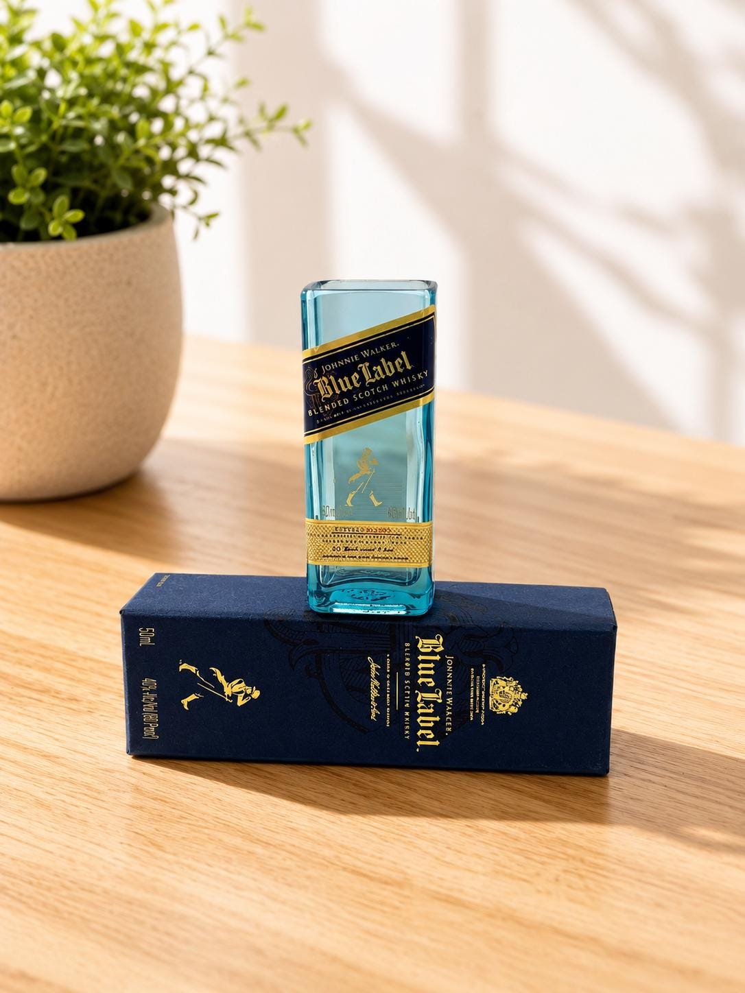 Johnnie Walker Blue Label Scotch Whisky Shot Glass (50ml Bottle