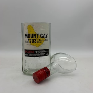 Mount Gay Eclipse Rum Candle, Scented Soy Wax, Choose the Fragrance, Cut Liquor Bottle, Many Scents, Gift, Vase, Upcycled, Recycled
