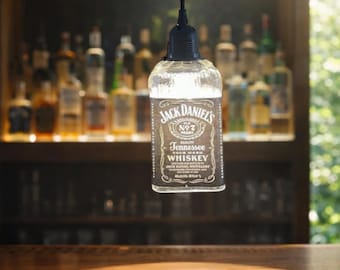 1.75 Jack Daniels Triple Bottle Pendant Light, Pool Table Light