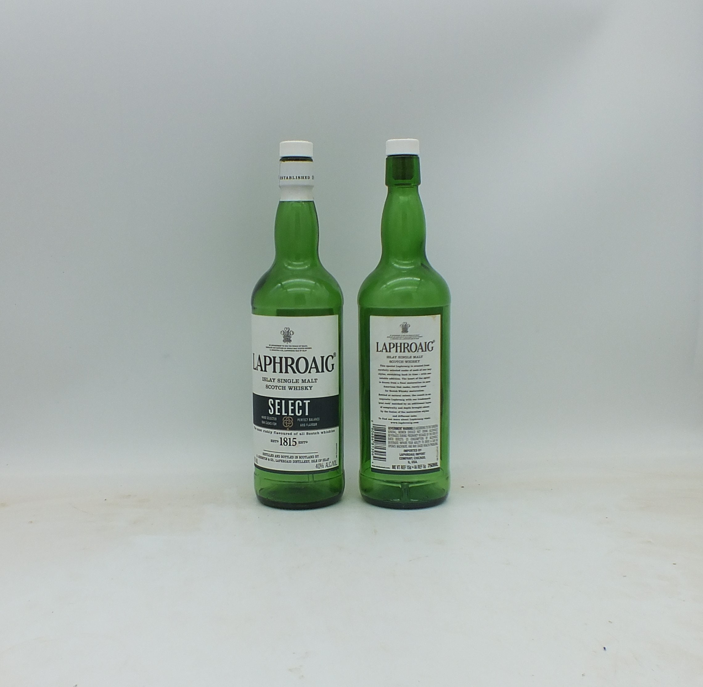 Empty Laphroaig Select Scotch Whisky Liquor Bottle, Upcycled