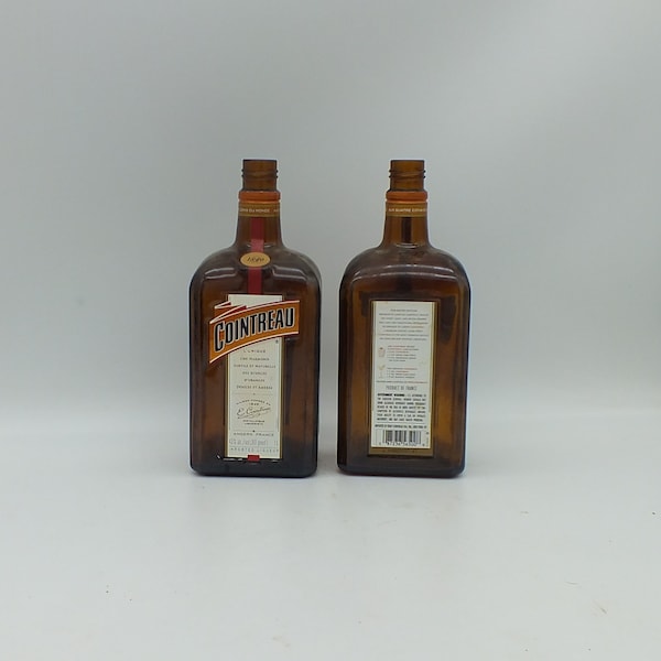 Cointreau Empty Bottle, Upcycled, Recycled, 1, 2 or 3 bottles - French Orange Liqueur