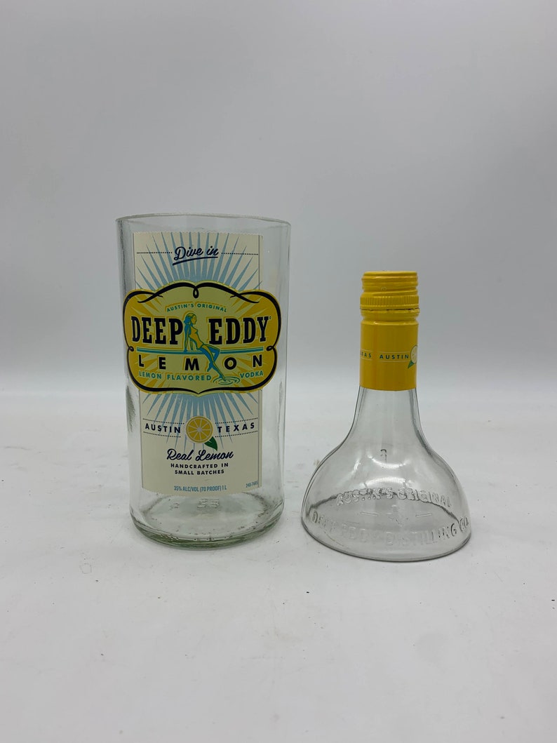 Deep Eddy Lemon Vodka Candy Dish Cut Liquor Bottle Gift Etsy