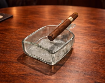 Upcycled Patron Tequila Bottle Ashtray, Handmade Tequila Gift