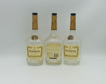 Hennessy Empty Bottle, Upcycled, Recycled, 1, 2 or 3 bottles - VS Cognac - Very Special