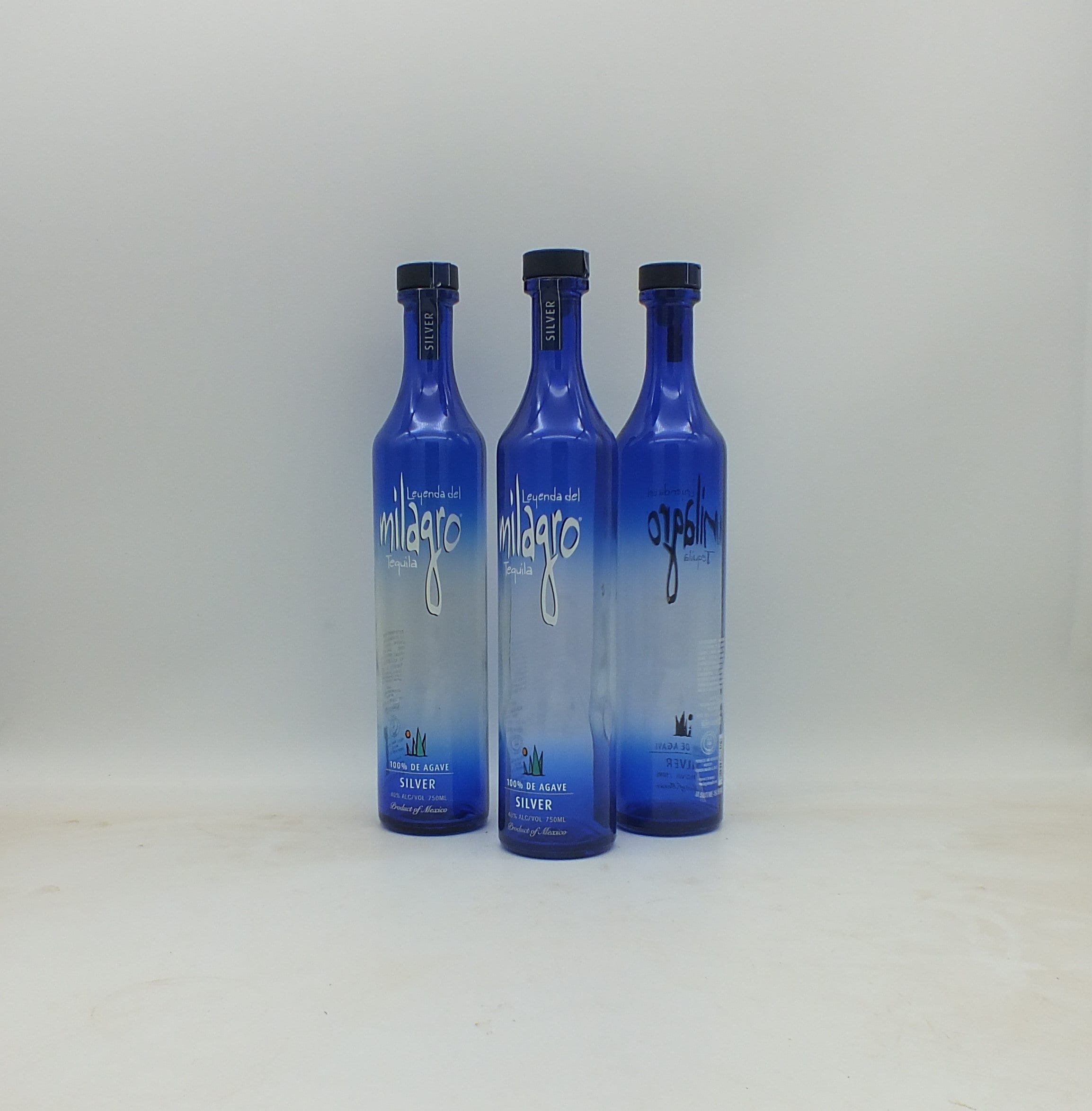 Empty La Leyenda Del Milagro Tequila Bottle, Upcycled, Recycled, 1