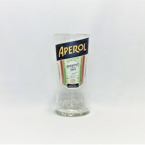 Aperol Glass, Italian Aperitivo, Cut liquor bottle, Drinking glasses, Father&#39;s day gift, Mother&#39;s day, Spritzer