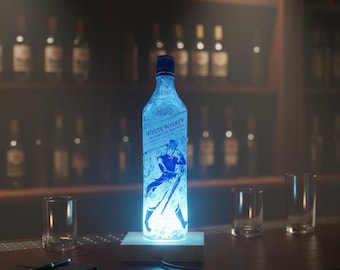 White Walker Whisky Bottle Lamp, Color Changing LED Bar Light