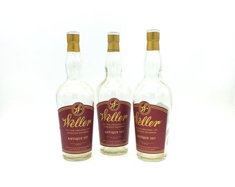 Empty Old Weller Antique 107 Bottle, Upcycled, Recycled, 1, 2 or 3 bottles