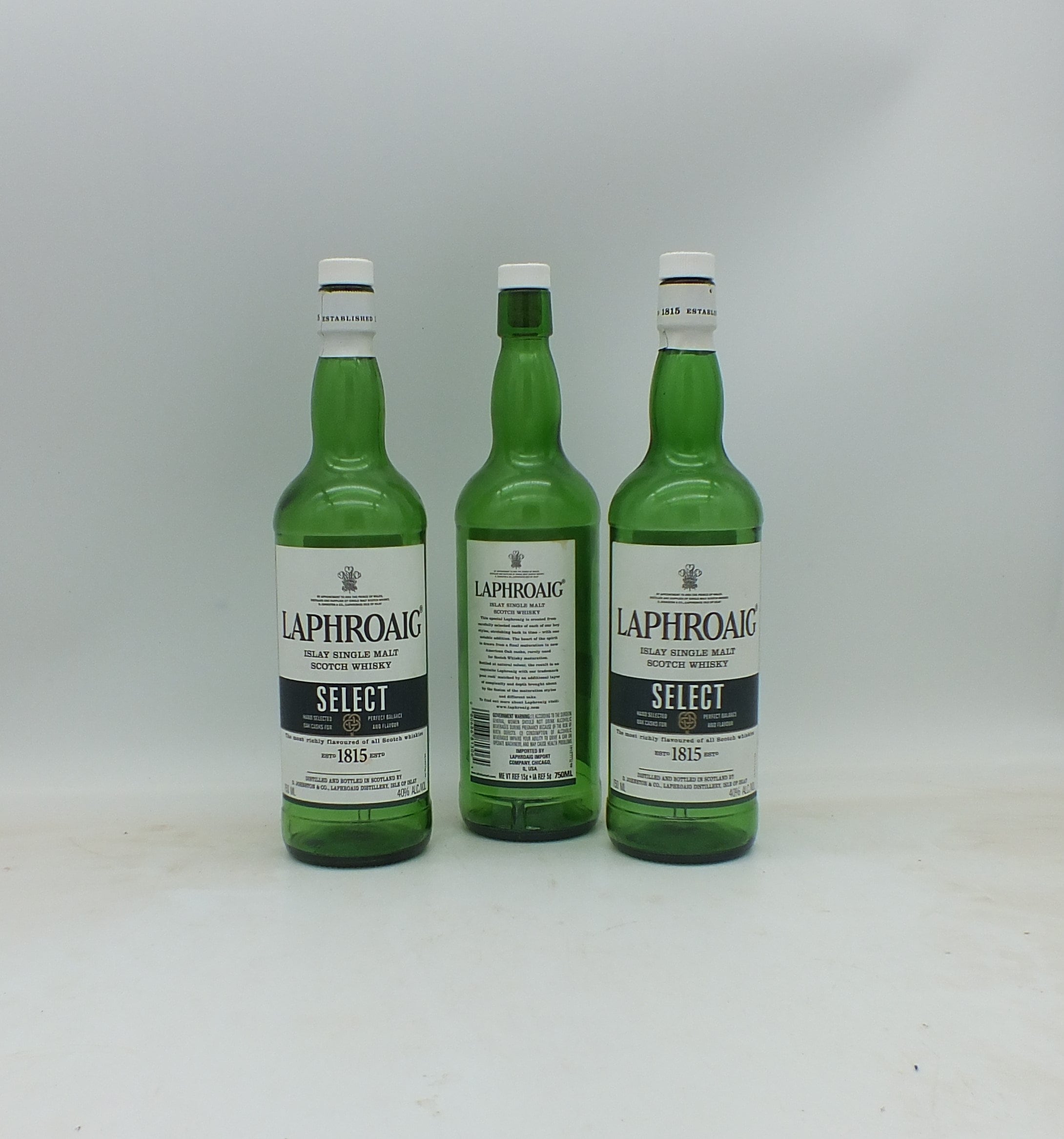LAPHROAIG 259 空き瓶 Empty Laphroaig Select Scotch Whisky Liquor Bottle, Upcycled