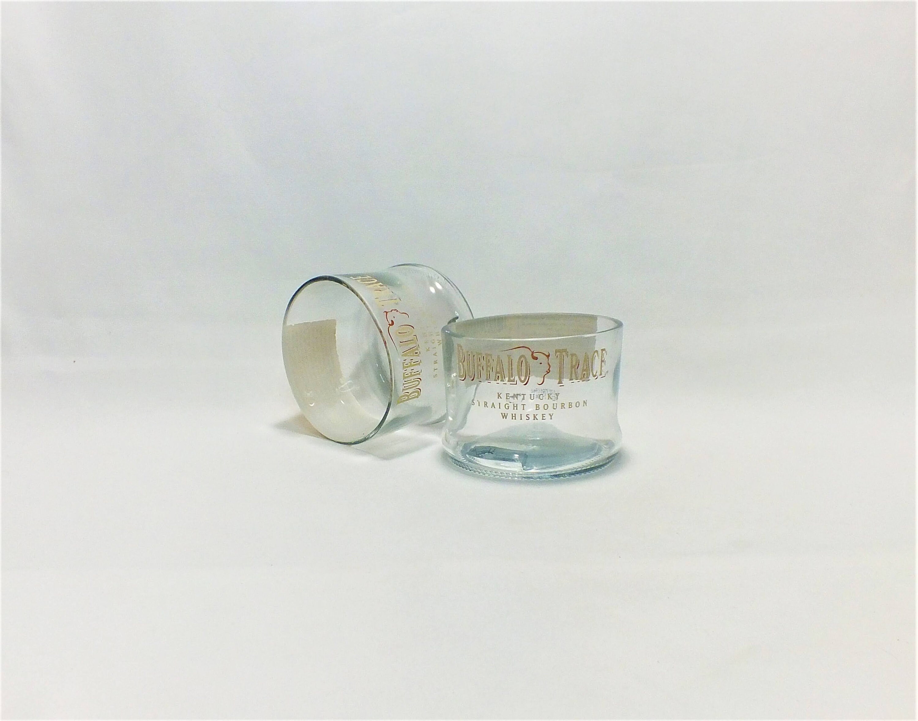 Whiskey Bourbon Rocks Glasses - Made from Cut liquor bottle, Drinking glasses, Father's day gift, Recycled to Upcycled