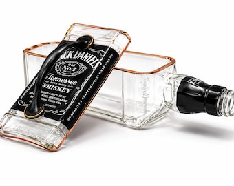 Jack Daniels Whiskey Box, Jewelry Box, Candy Caddy, Cut Bottle, Catch it all, Tennessee Whisky