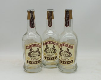 Empty 750ml Belle Meade Sour Mash Liquor Bottle, Upcycled, Recycled, 1, 2 or 3 bottles, Angels