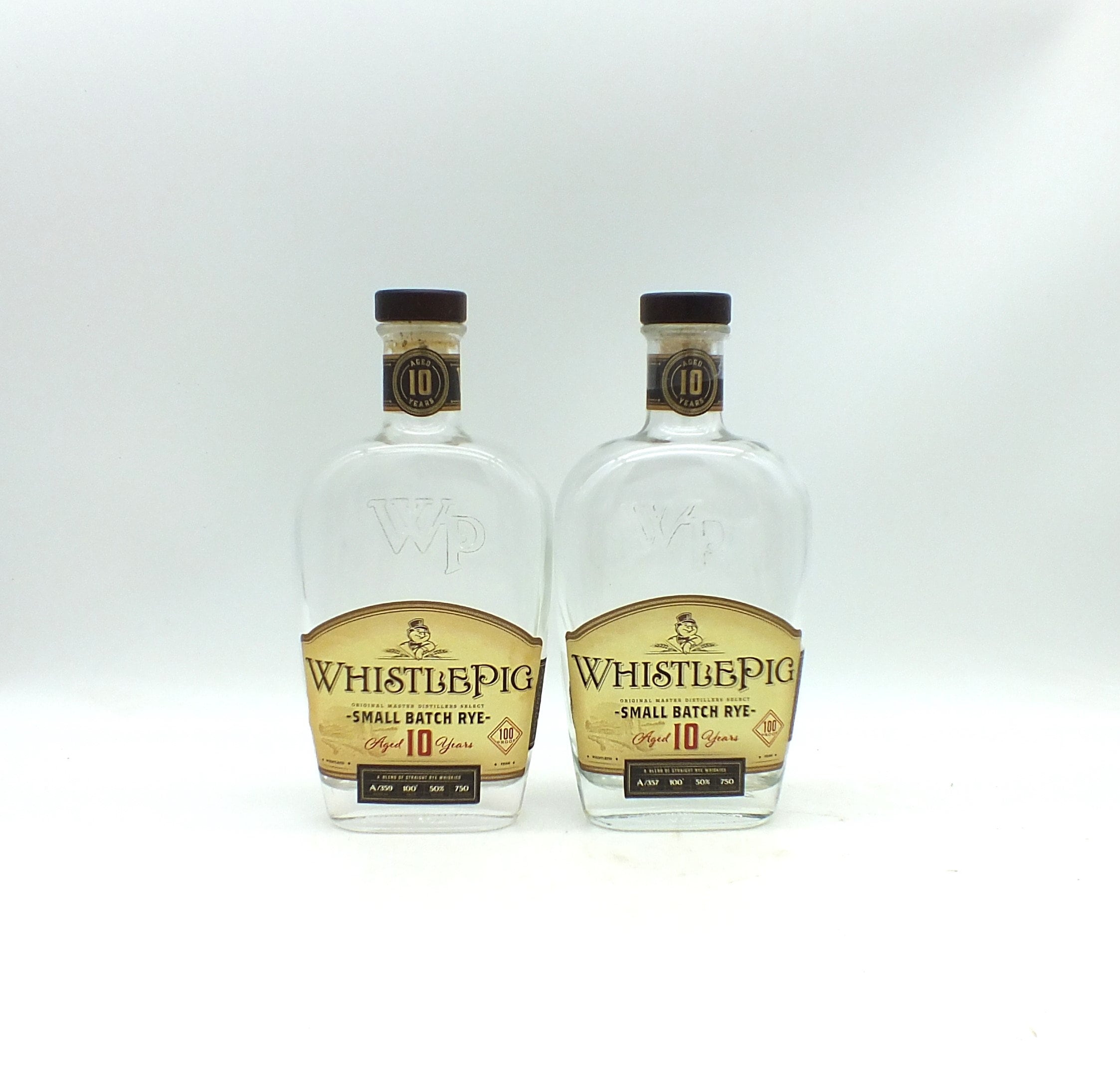 Whistlepig Small Batch Rye Empty Bottle, Upcycled, Recycled