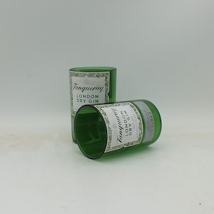 Tanqueray Gin Glass, London Gin, Cut liquor bottle, Drinking glasses, Father&#39;s day gift, Mother&#39;s day gift