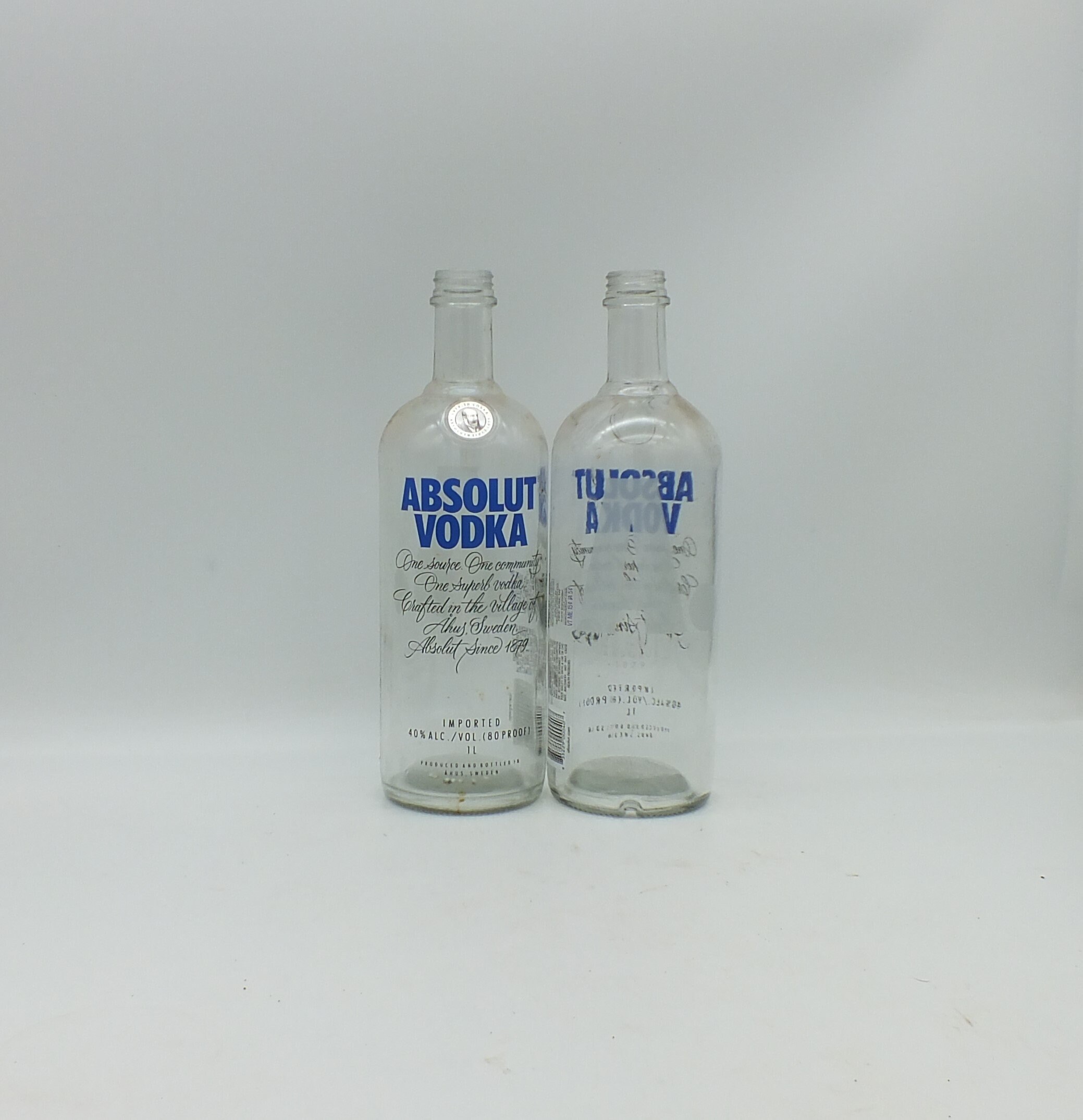 Vodka Empty Absolut Vodka Empty Bottle, Upcycled, Recycled, 1, 2 or 3 Bottles ...