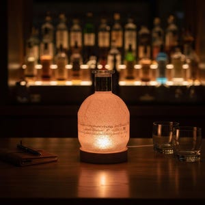 Blanton's Gold Bourbon Bottle Lamp, Color Changing LED Bar Light, Remote Controller
