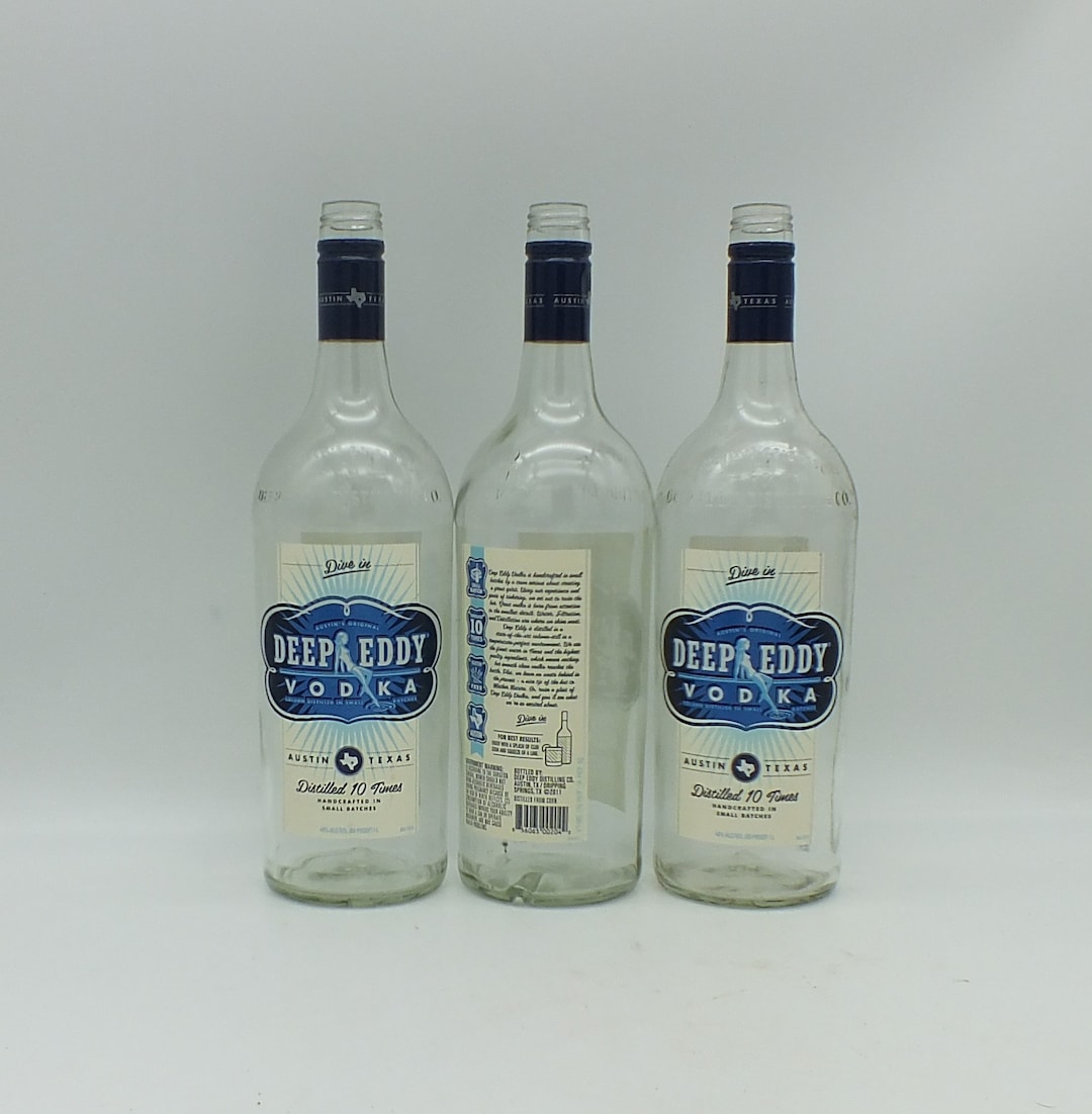 Vodka Empty Deep Eddy Vodka Empty Bottle, Upcycled, Recycled, 1, 2 or 3 Bottles - Etsy