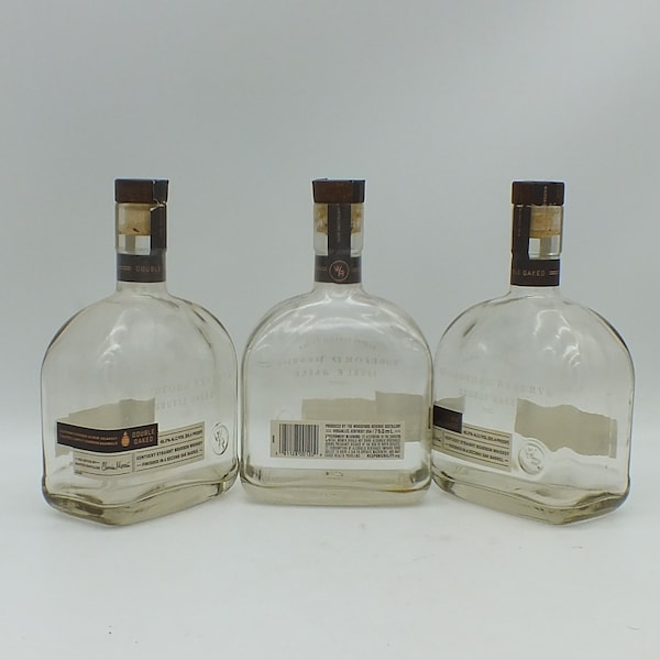 Empty Woodford Reserve Double Oak Bourbon Bottle, Upcycled, Recycled, 1, 2 or 3 bottles  Distillery
