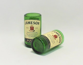Jameson Shot Glass, Liquor Shot Glass, Cut Bottle Shot Glass, Mini Bottle Shot Glass, Irish Whiskey, Jameson Gifts