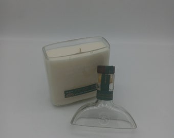Woodford Reserve Rye Candle, Scented Soy Wax, Choose Your Fragrance, Cut Liquor Bottle, Many Scents, Gift, Vase & lid, Upcycled, Recycled