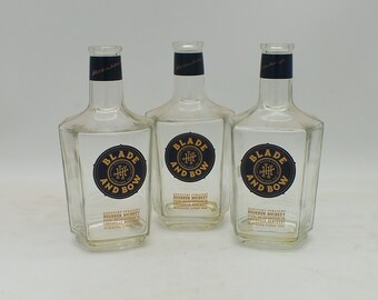 Empty 750ml Blade & Bow Bourbon Liquor Bottle, Upcycled, Recycled, 1, 2 or 3