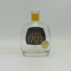 Empty 750ml 1792 Bottled In Bond Bourbon Liquor Bottle, Upcycled, Recycled, 1, 2 or 3 bottles