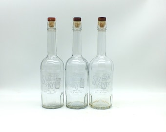 Sazerac Rye Empty Bottle, Upcycled, Recycled, 1, 2 or 3 bottles