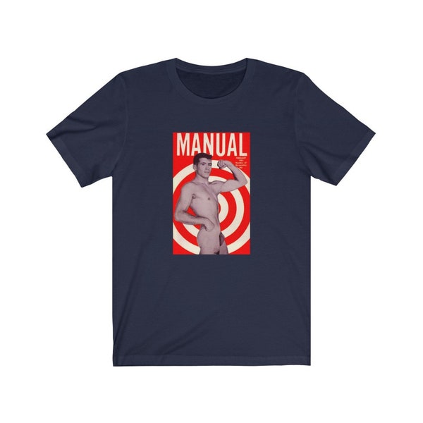 Manual - Vintage Physique Magazine Cover - Jersey Short Sleeve Tee