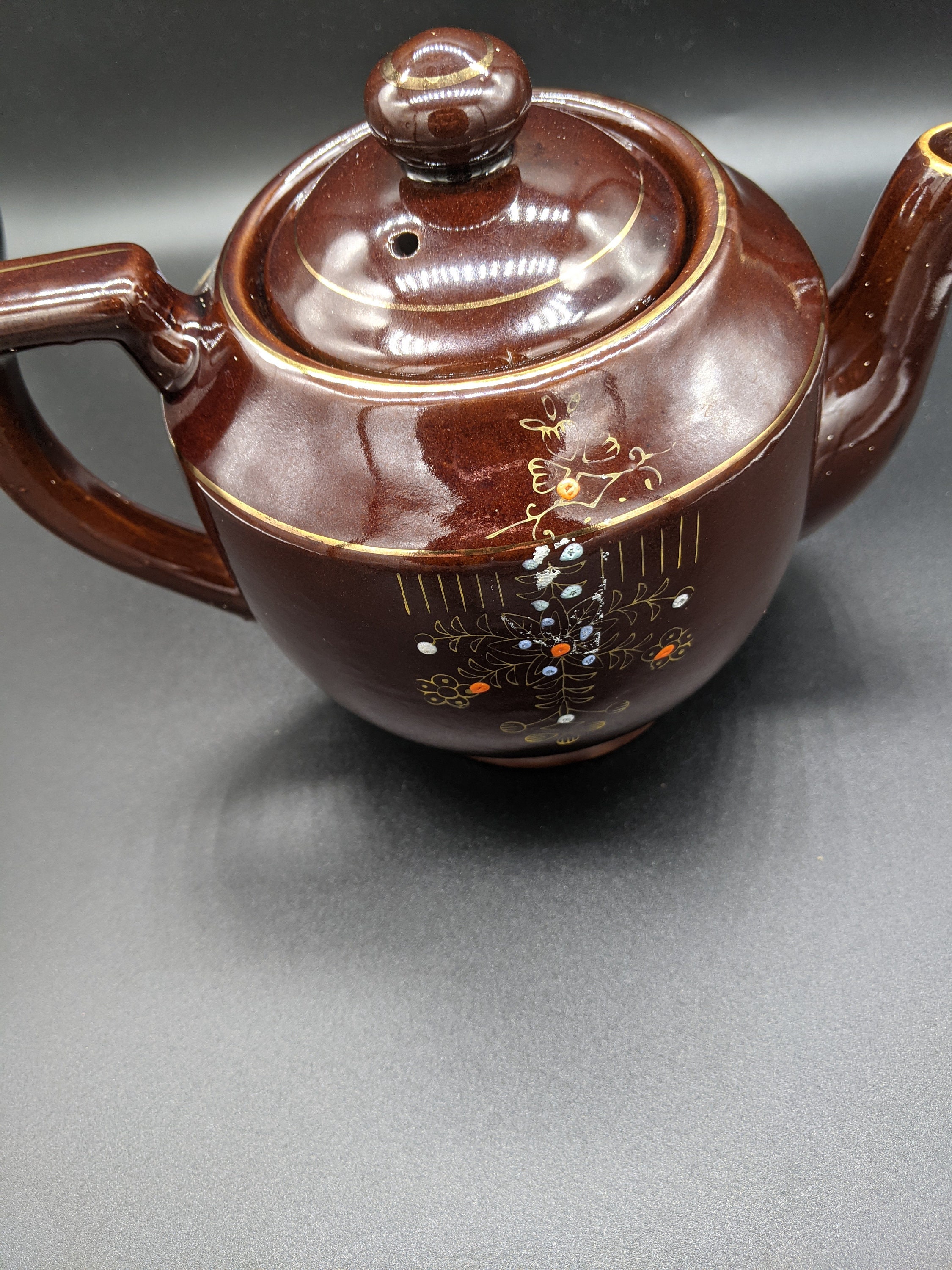 Vintage Moriage Style Japan Made Teapot Etsy