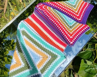 Rainbow Crochet Hexagon Cardigan PATTERN