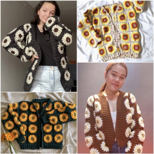 Sunflower Cardigan Crochet Pattern image 8