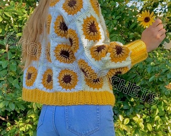 Sunflower Cardigan Crochet Pattern