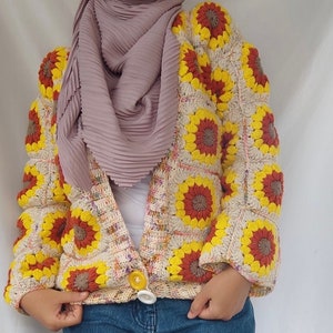 Sunflower Cardigan Crochet Pattern image 6