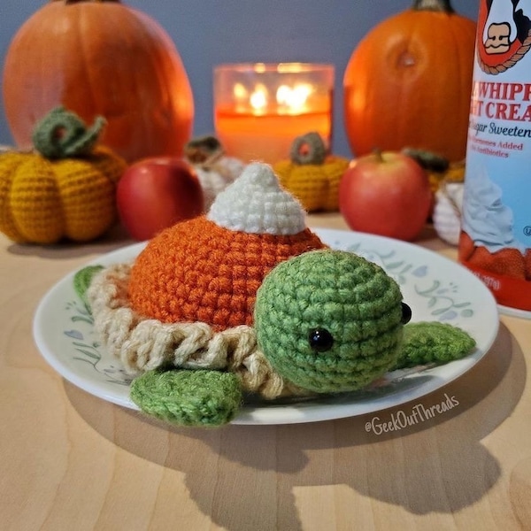 Patron de crochet de tortue de tarte à la citrouille