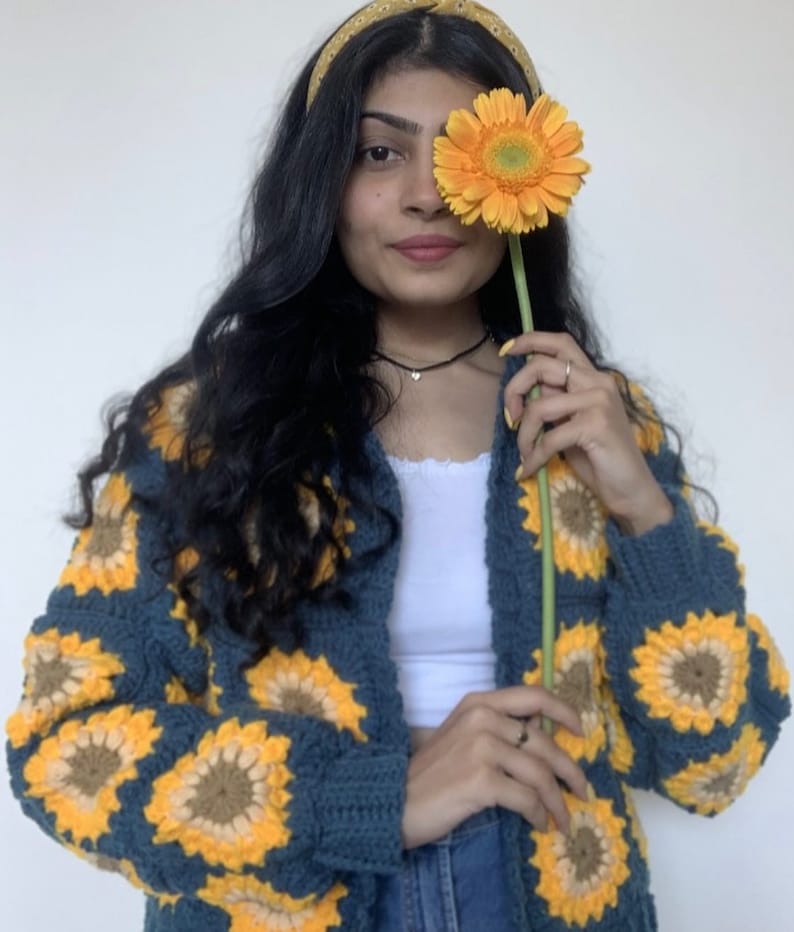 Sunflower Cardigan Crochet Pattern image 2