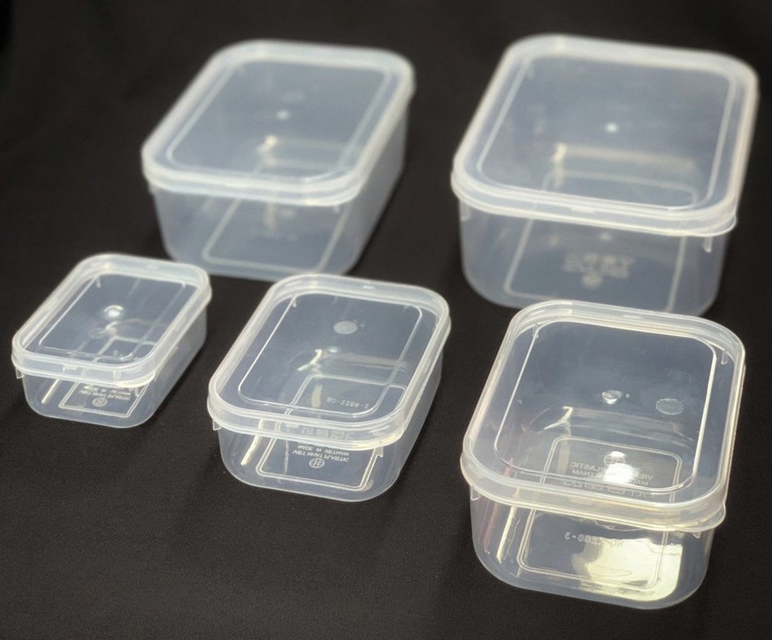 Set of 5 freezer containers a plastic box for cold food Etsy