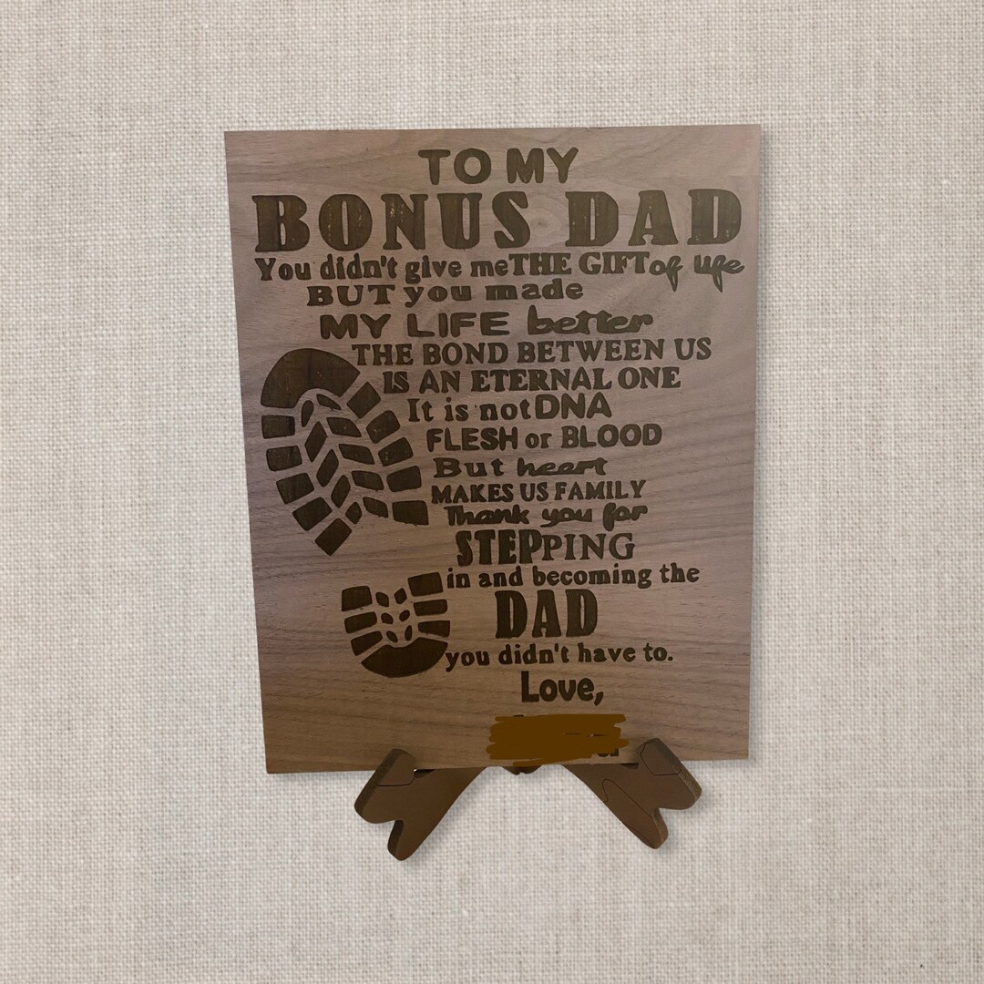 Bonus Dad Frame Bonus Dad Gift Dad Gift Fathers Day Gift Etsy