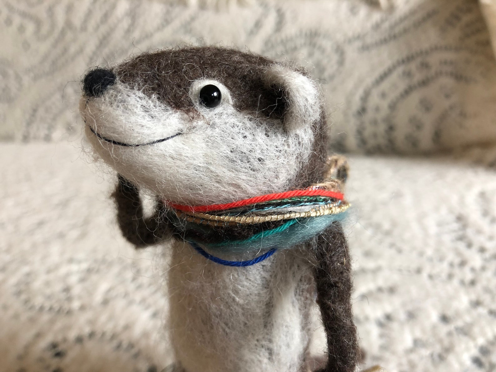 Needle Felted Otter Otter Felted Animals Handmade Woodland Etsy