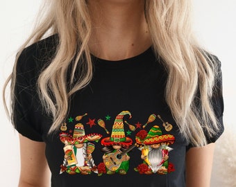 Cinco De Mayo Gnomies Shirt,Mexican Gnomes Lover,Cute Gnome Cinco De Mayo Shirt,Sombrero Mustache Mexian Fiesta Party Gift Shirt