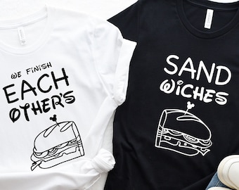 Vi avslutar varandras smörgåsar parskjortor, Disney parskjortor, Vi avslutar varandras smörgåsar matchande parskjortor