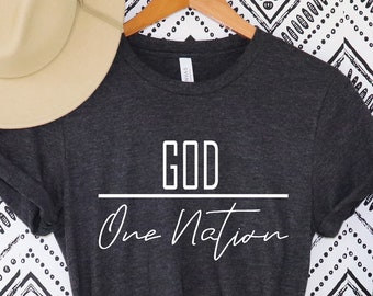 Camisa One Nation Under God, Orgulho Americano, Juramento de Fidelidade, Camisa Quatro de Julho, Camisa Americana Orgulhosa, Camisa One Nation, Camisa 4 de Julho