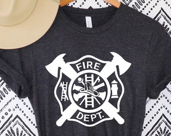 Firefighter T-shirt, Fire Department Shirt, Gift For Fireman,Fire Dept. Logo Shirt, Fire Fighter Gift, Fireman Shirt,Gift For Fireman Active